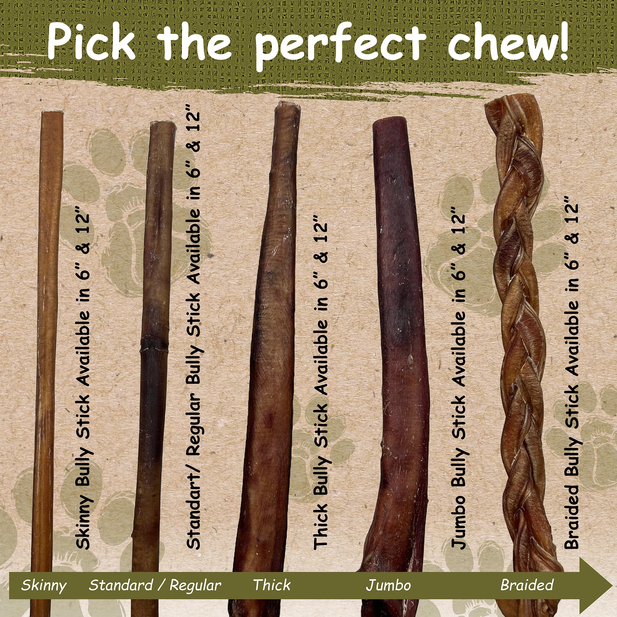 Top Dog Chews size comparison in hand shows 6-inch scale