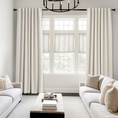 Topfinel close-up of slub linen texture highlighting natural look and depth
