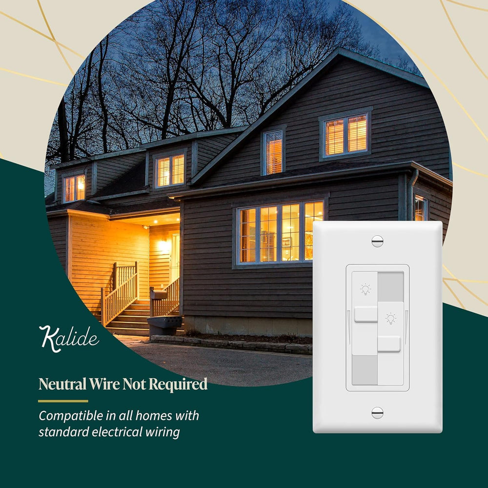 TOPGREENER dimmer next to ruler showing compact size and easy replacement benefit