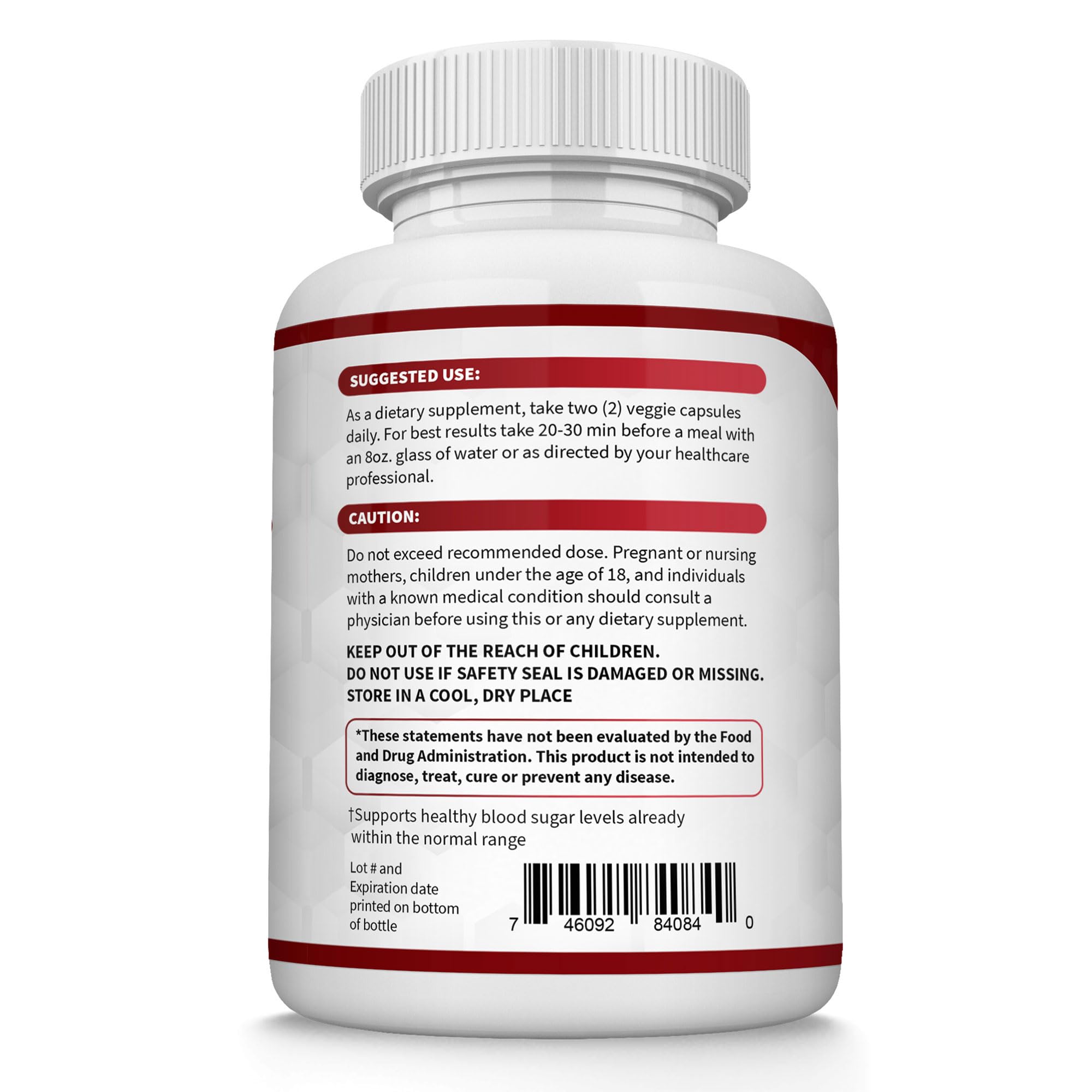 Toplux bottle with 30-day calendar demonstrating monthly supply