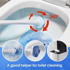 Topo Bear refill head close-up showing foam and scrub cloth, strong scrubbing benefit