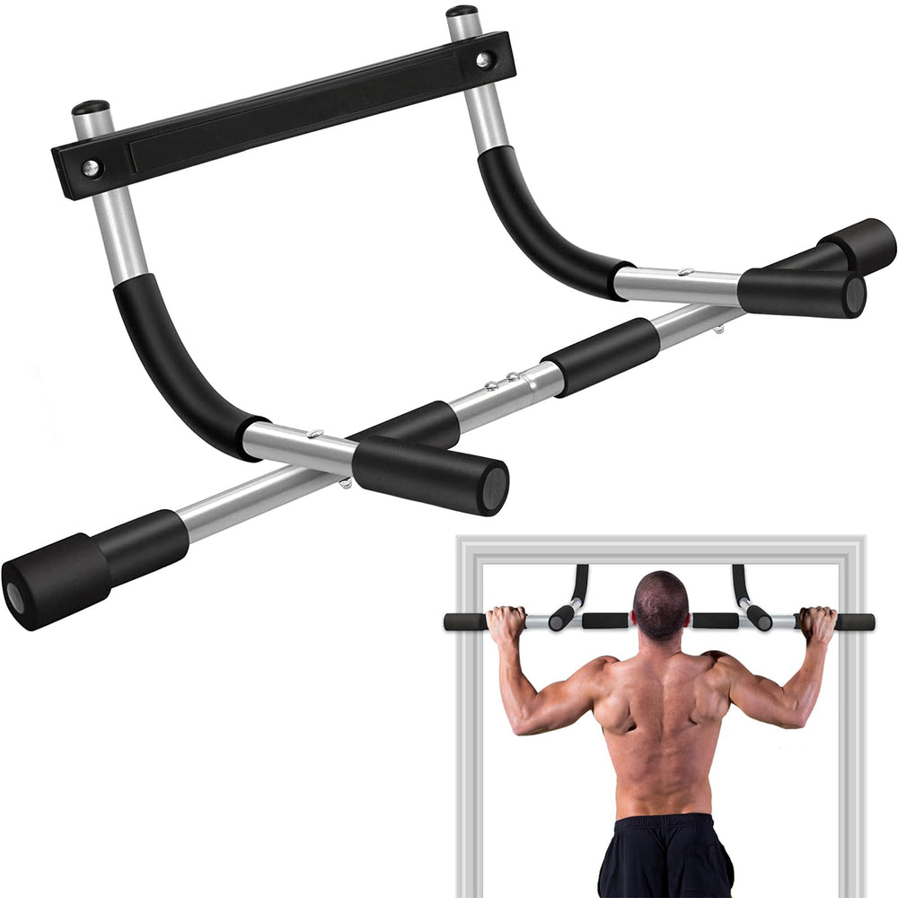 TOPOKO front view showing full doorway pull up bar and sturdy frame benefits