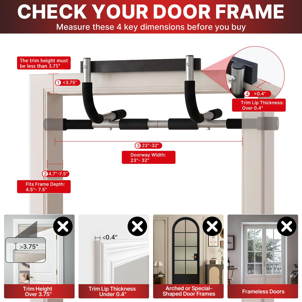TOPOKO installed in a standard doorway demonstrating space-saving fit benefit