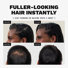 close-up of Toppik fibers texture showing natural keratin benefit
