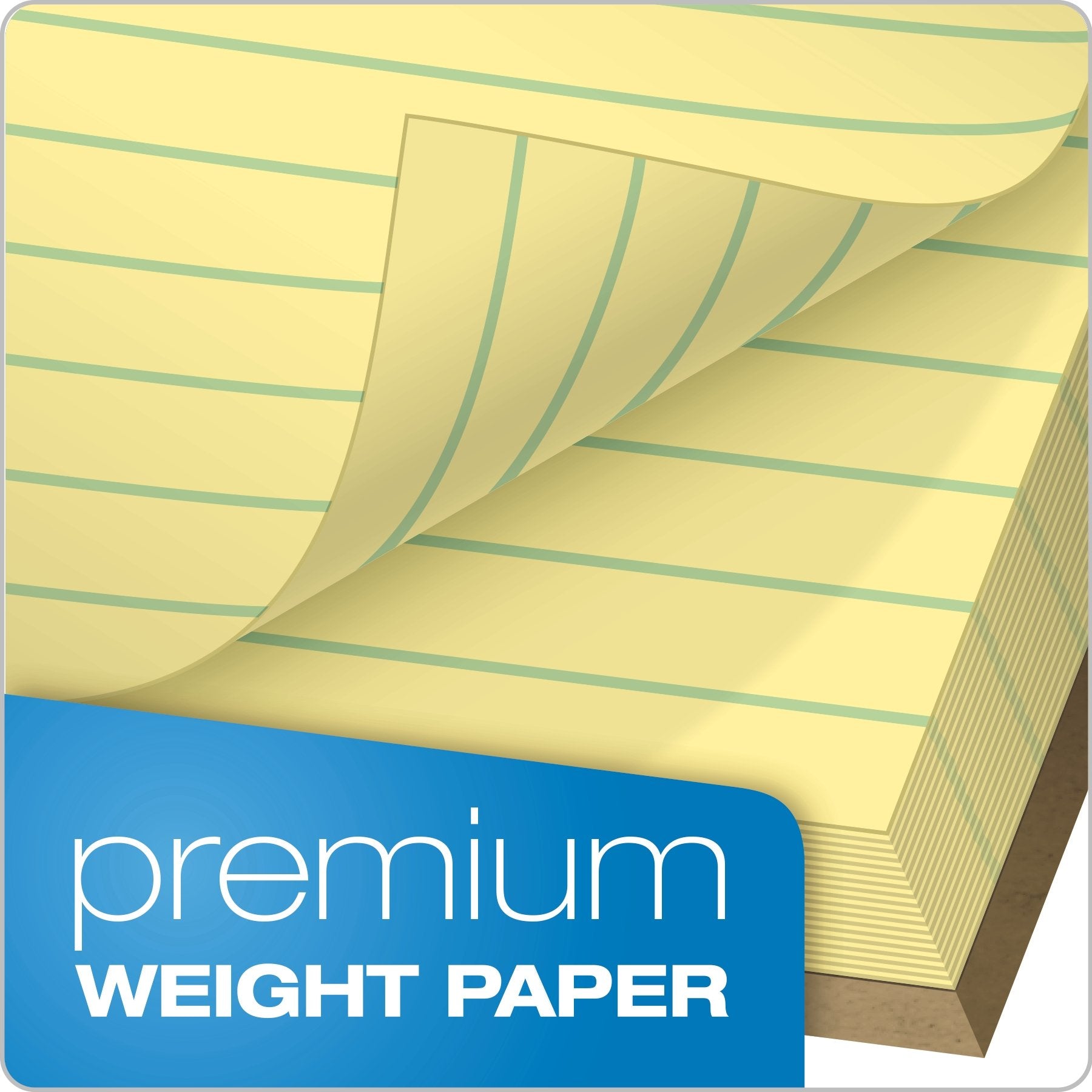 TOPS extra-hard chipboard back close detail providing stable writing surface