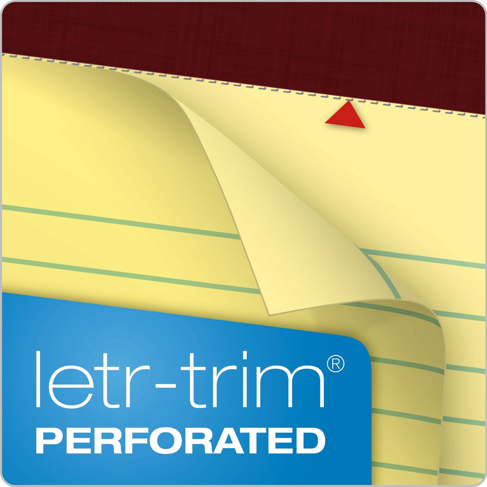 TOPS legal pad in use on desk with pen showing organized note-taking benefit