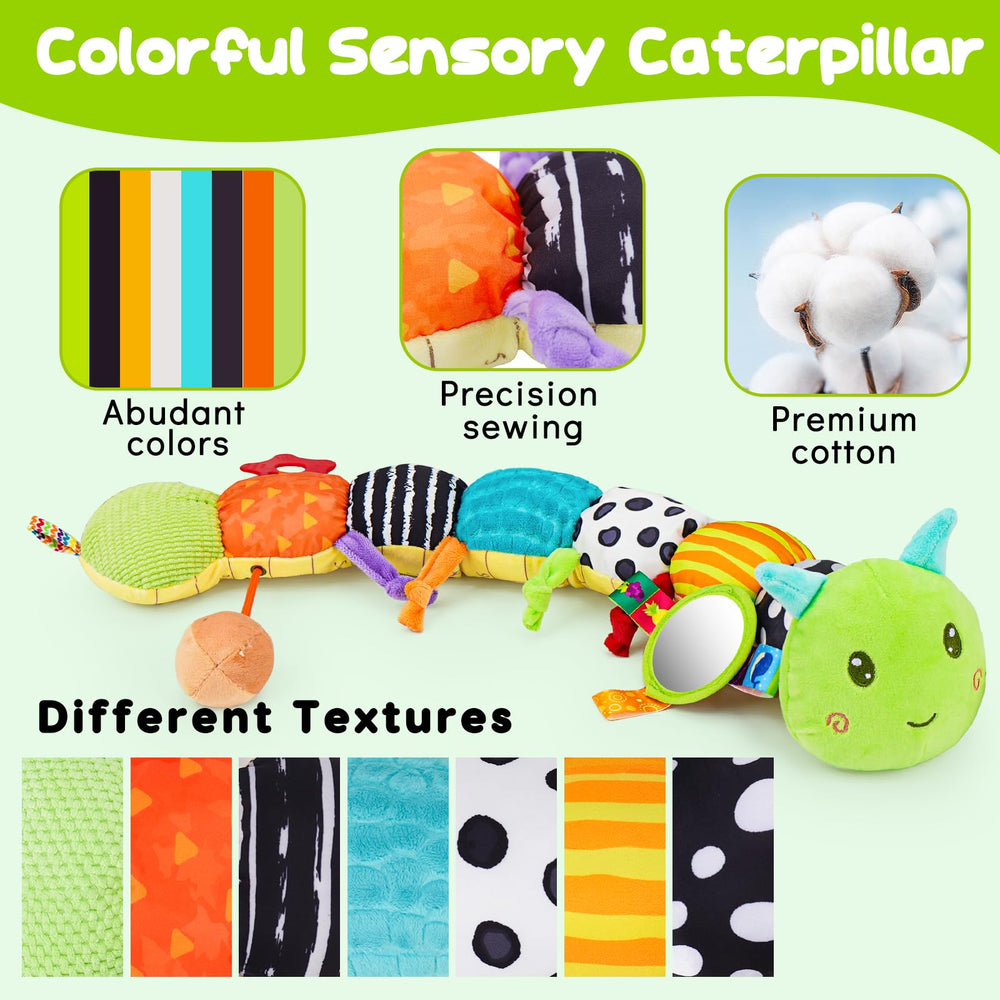 Topsochir crinkle panel close shot, demonstrates tactile feedback for sensory play