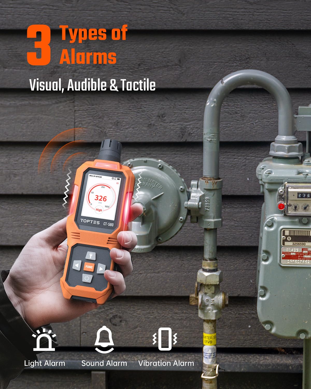 TOPTES CT-580 in hand for scale showing portable convenience
