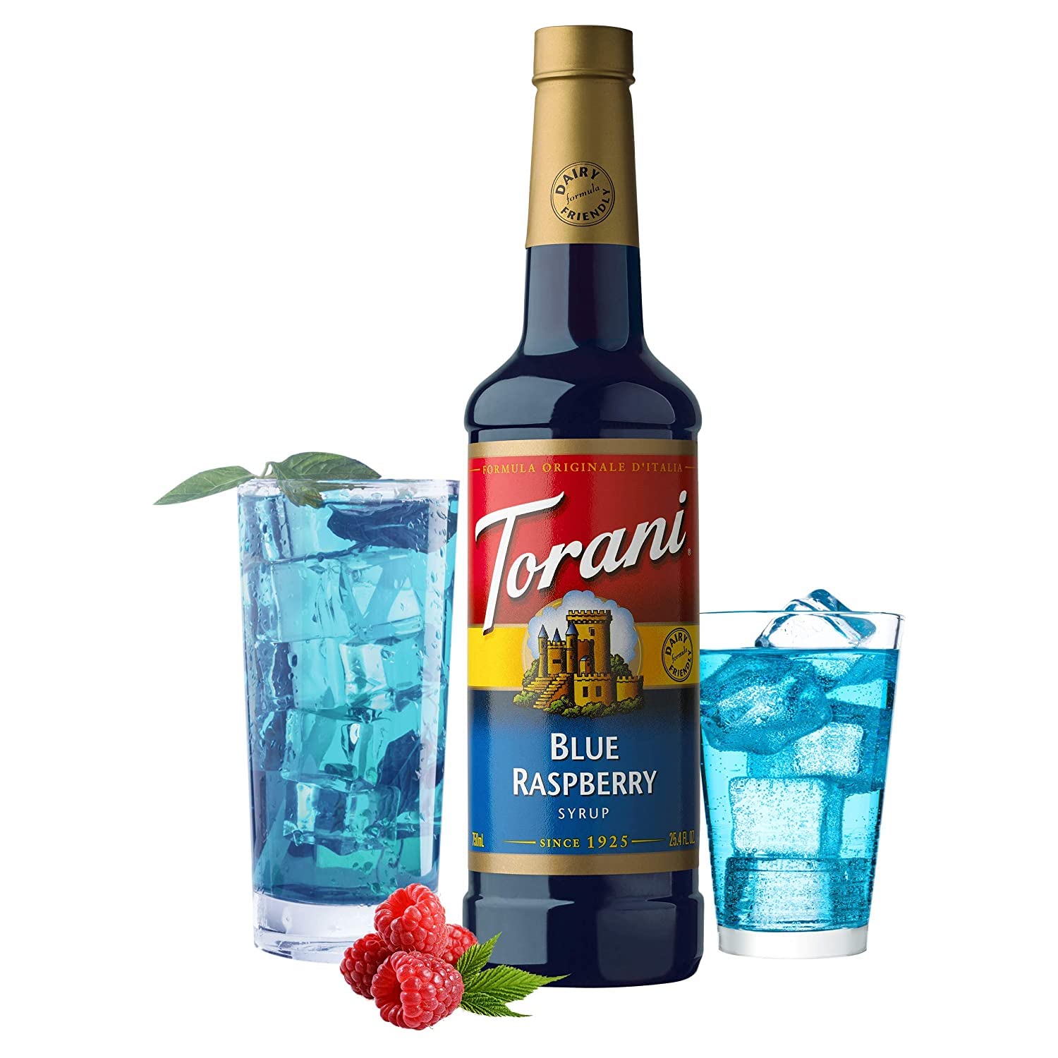 Torani syrup stirred into foam showing easy blending and smooth texture