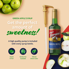 Torani bottle next to ruler showing 25.4 fl oz size for service planning
