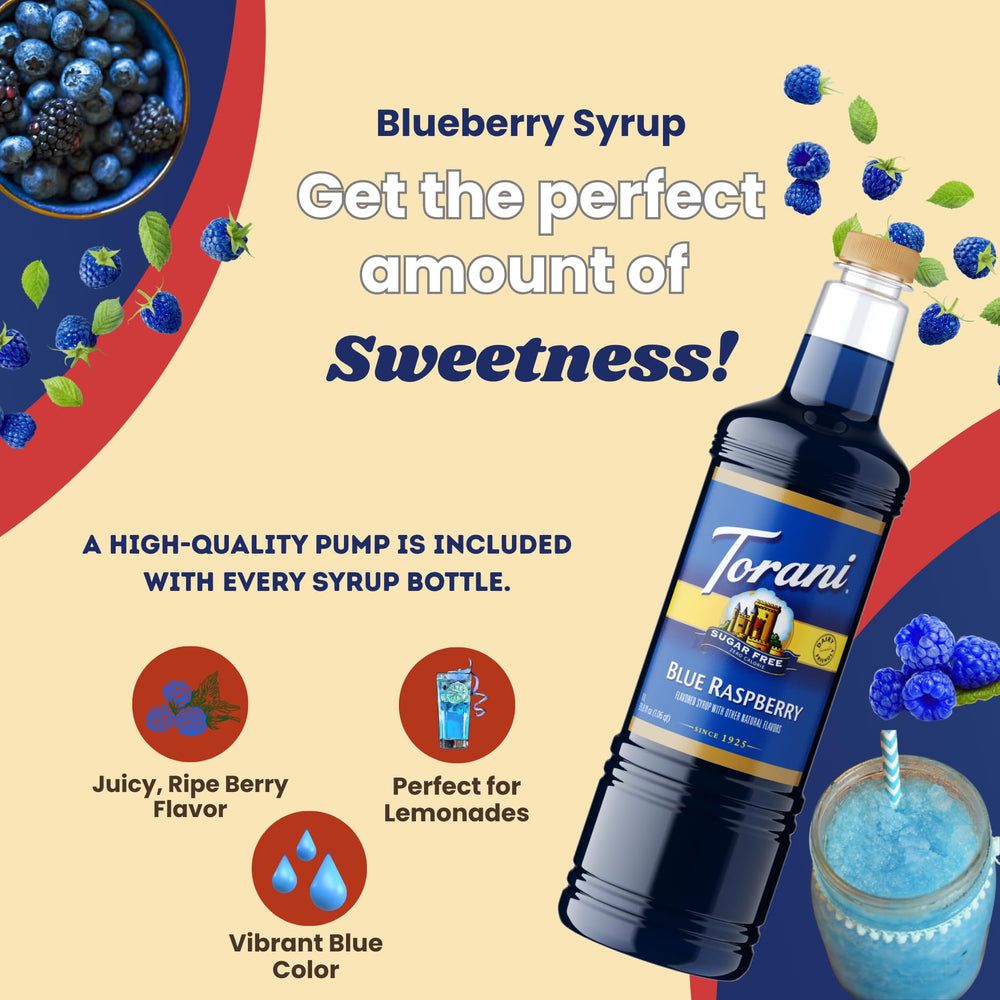 Torani label closeup showing sugar free and keto-friendly details benefit