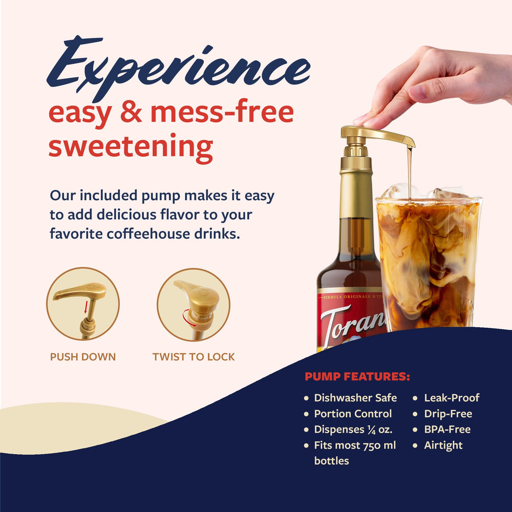Torani drizzle on ice cream showcasing dessert enhancement and convenience