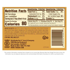 Torani sugar free caramel in latte demonstrating cafe flavor without added sugar