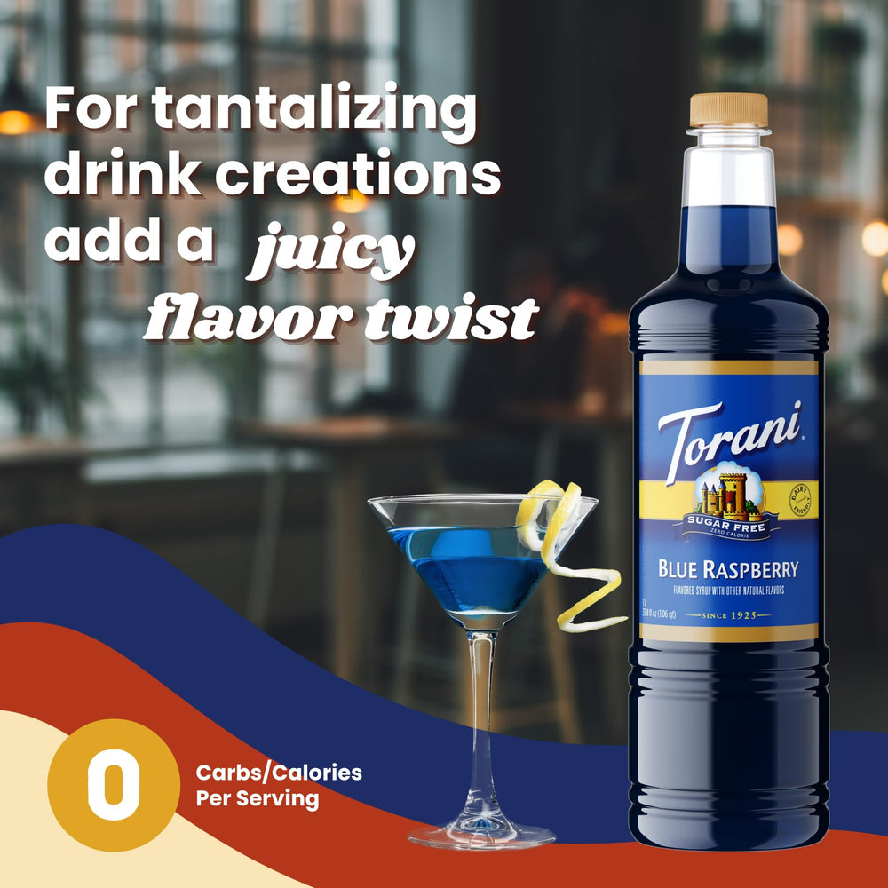 Torani syrup drizzled over a snow cone for sugar-free vibrant dessert benefit