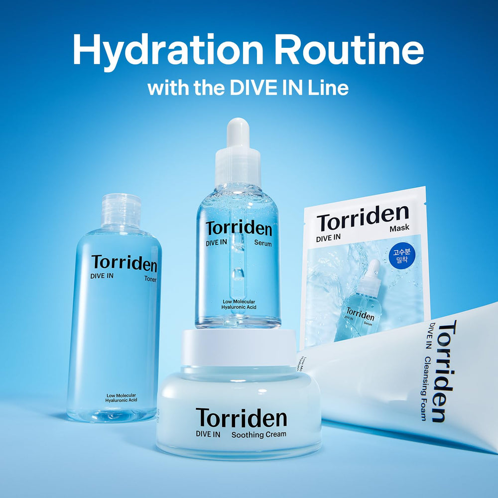 Torriden splash with water showing refreshing hydration and dewy finish benefit