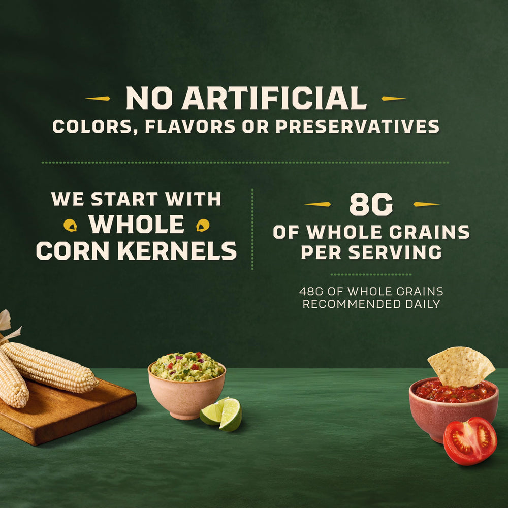 Tostitos nutrition label close-up showing clear ingredient information