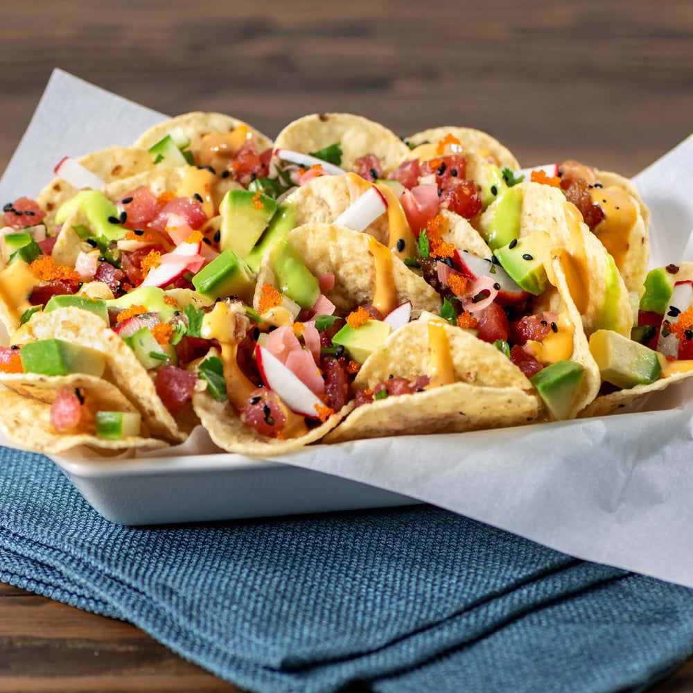 Tostitos chip and dip on a party table, effortless entertaining with friends