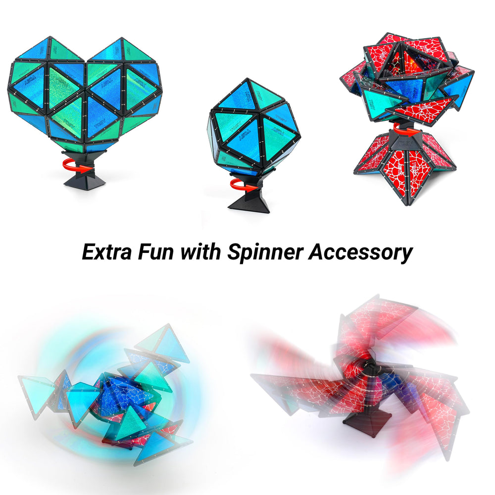 TOSY Magnet Pyramid stone and glow pair displayed to compare finishes and effects