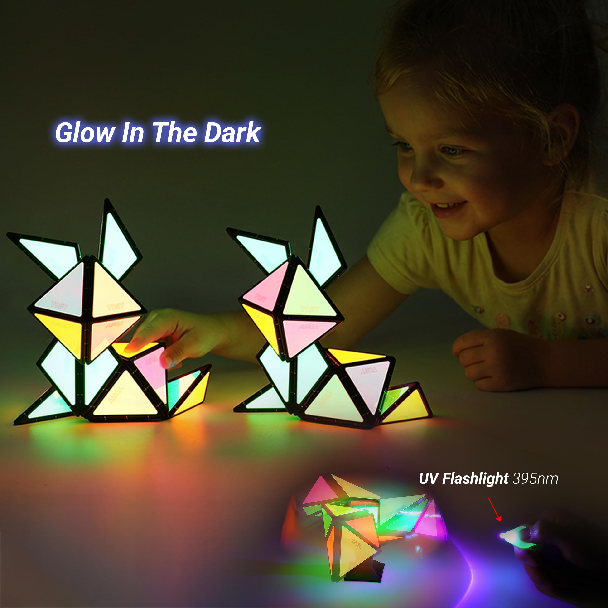 TOSY Magnet Pyramid smooth plastic texture shot showing comfortable, durable surface