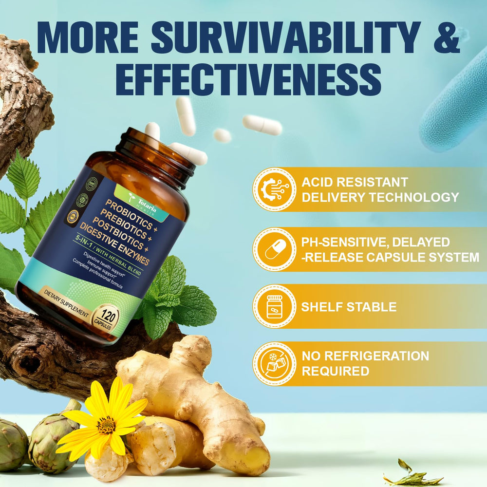 Totaria herbal botanicals arrangement with slippery elm and ginger for soothing support