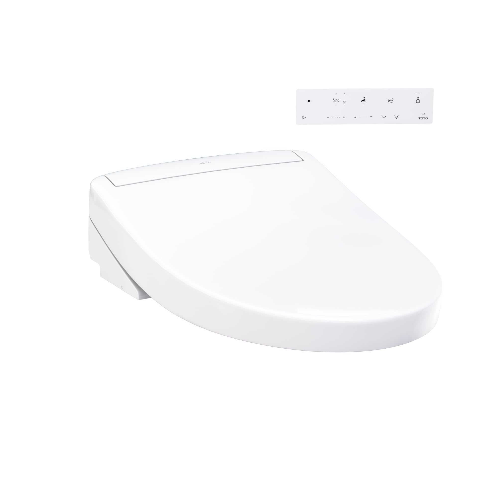 TOTO front profile elongated seat showing sleek design and comfortable fit