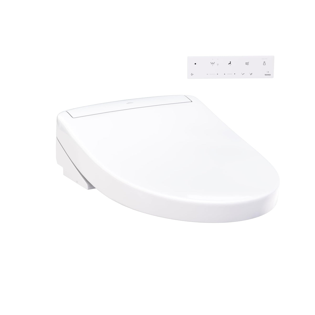 TOTO front profile elongated seat showing sleek design and comfortable fit