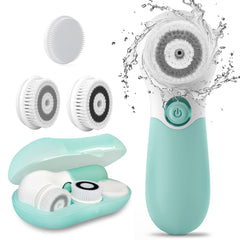 TOUCHBeauty front view showing attached brush head and rotation for deep cleansing