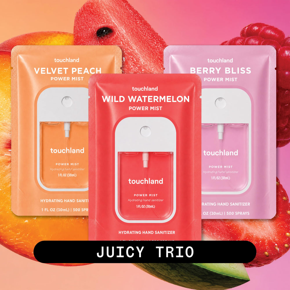 Touchland Wild Watermelon bottle close-up highlighting bright scent and refreshment