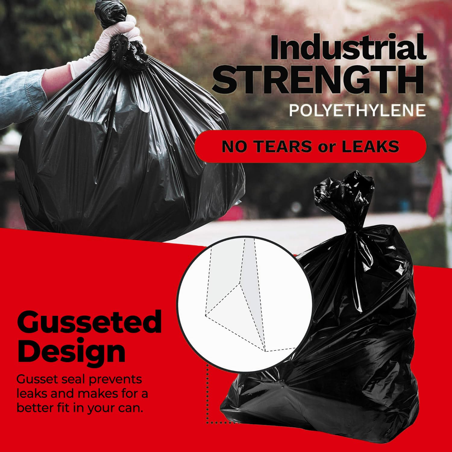 ToughBag in use during yard cleanup demonstrating heavy load handling