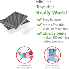 Tovolo covered storage bin filled with mini nugget ice keeping ice fresh