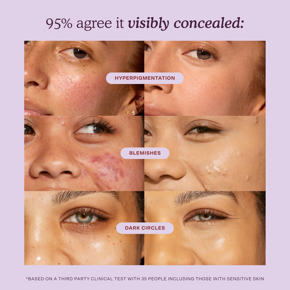 Tower 28 concealer in hand to show size and portability benefit