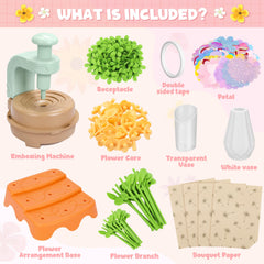 Toyly colorful fabric petals array, offers varied textures and bright options