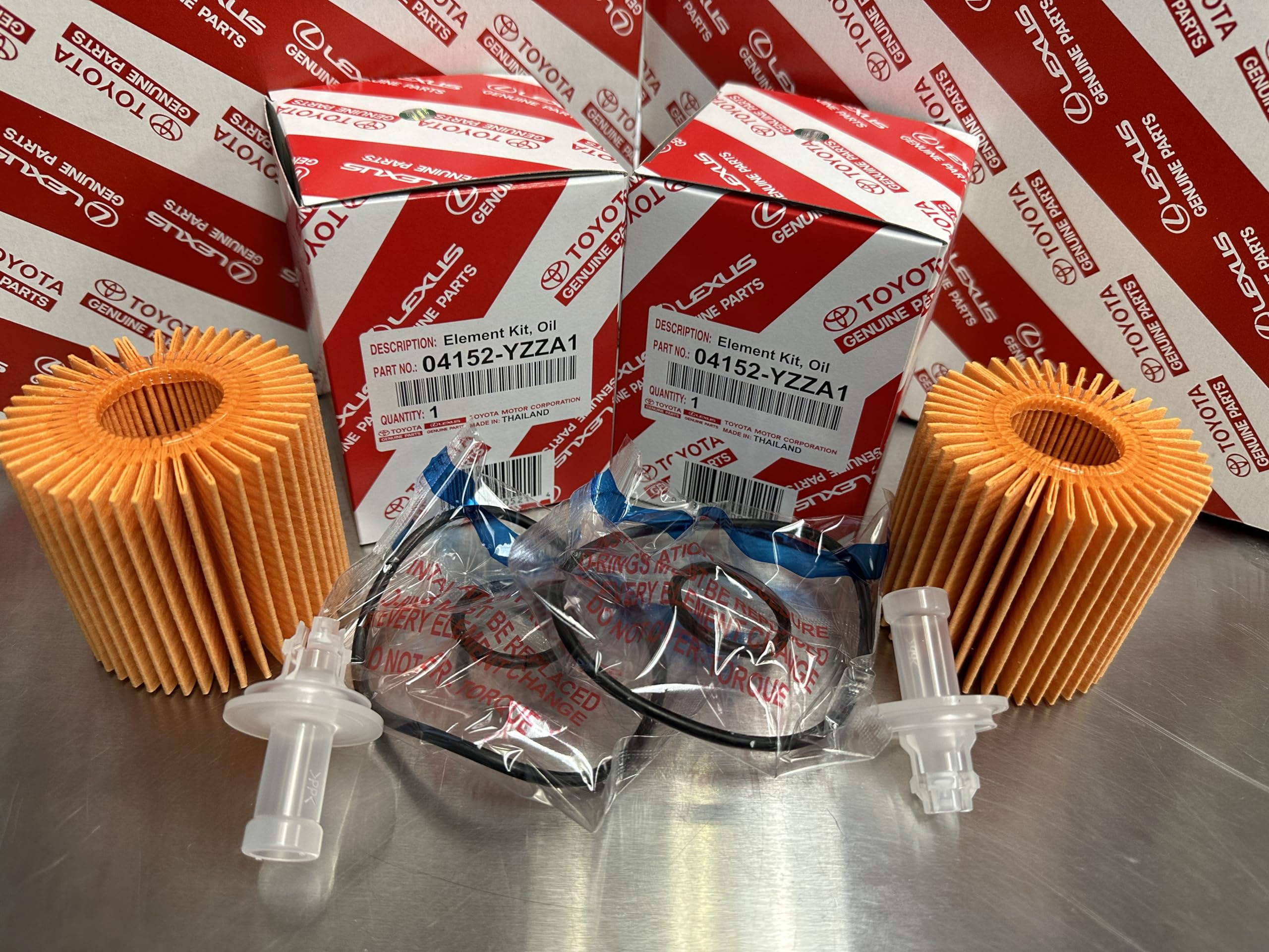 Toyota replaceable element front packaging showing part number and fitment benefit