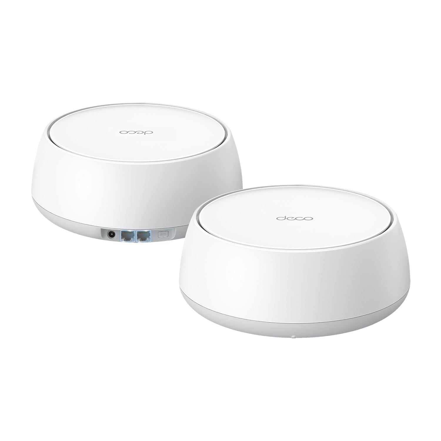 TP‑Link Deco BE25 front packaging showing product and two units benefit quick identification