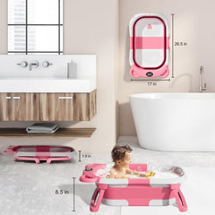 TPN baby bathtub cushion close-up showing padded sling for spinal support