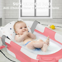 TPN baby bathtub folded flat under 2 inches for compact storage and travel