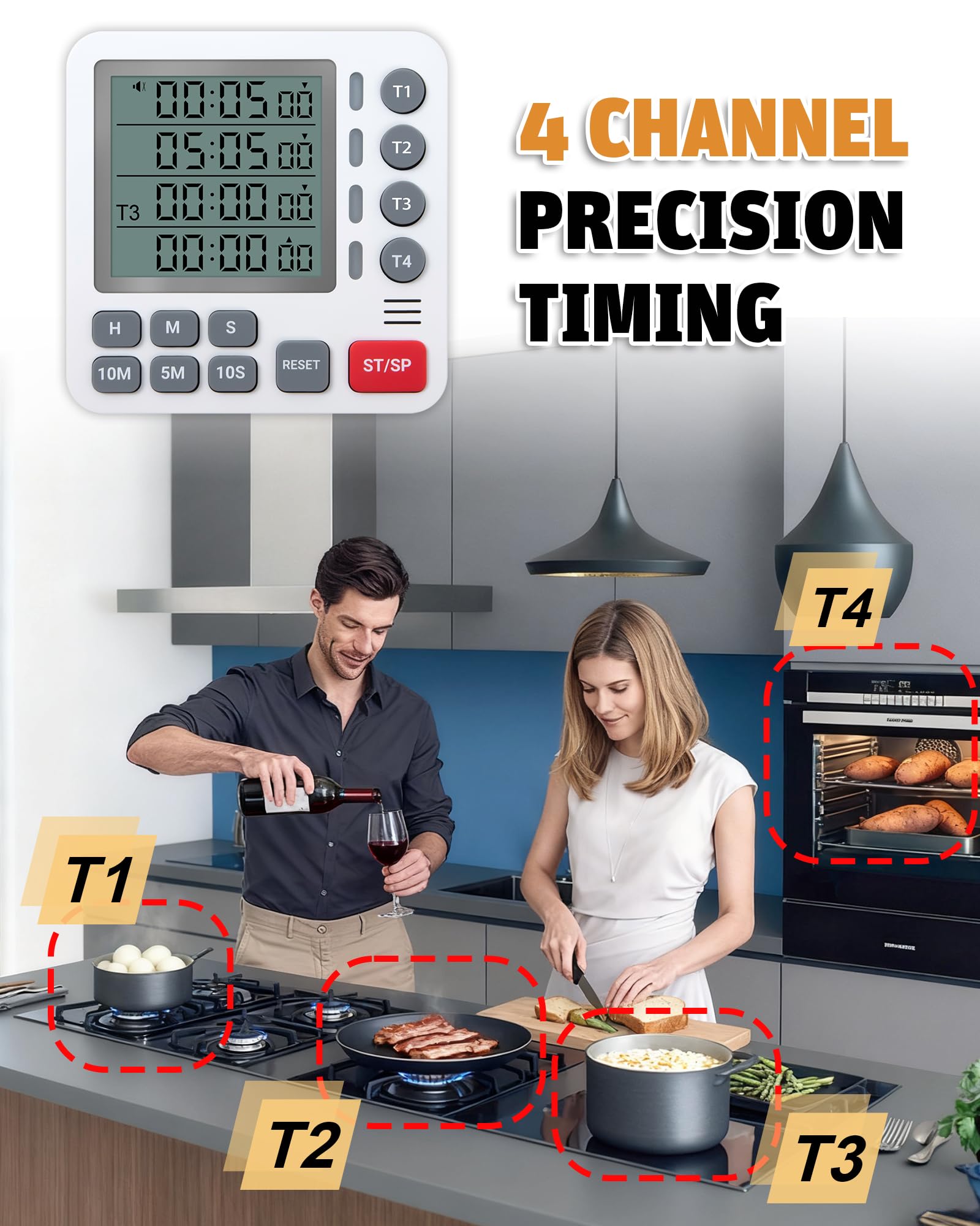 TPNEG magnetic back attached to fridge offering secure placement and convenient access