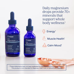 Trace Minerals dropper dispensing liquid magnesium, precise dosing benefit