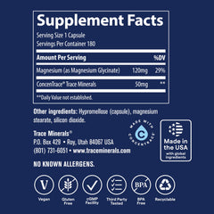 Trace Minerals capsule next to ruler showing size for easy swallowing