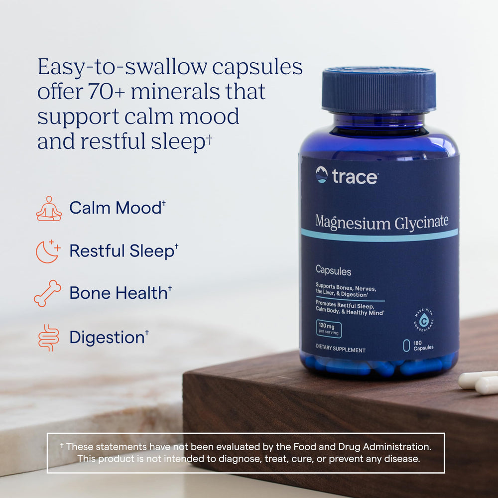 Trace Minerals close-up of smooth capsules highlighting gentle absorption