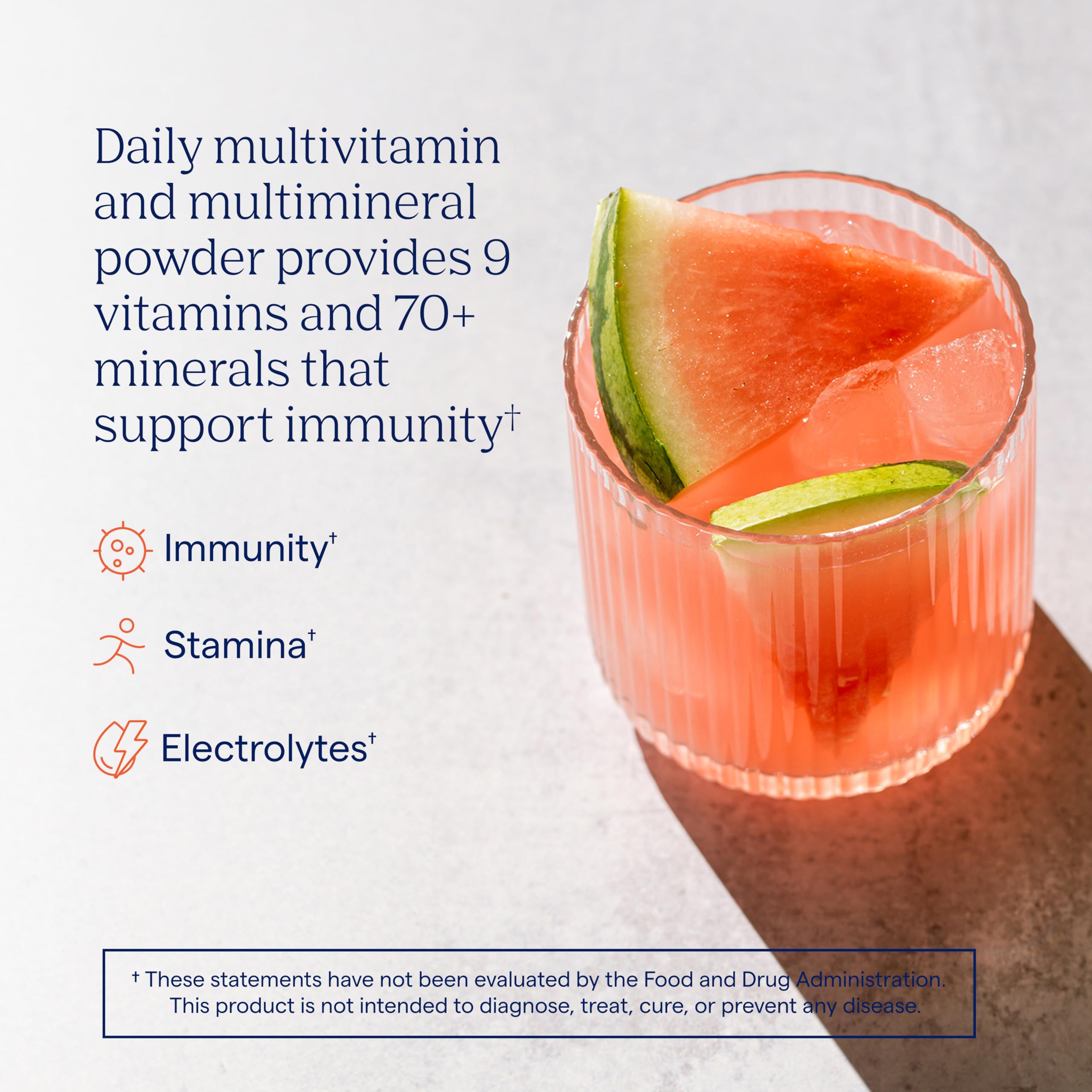 Individual Trace Minerals packet close-up emphasizing easy single-serve use and portability