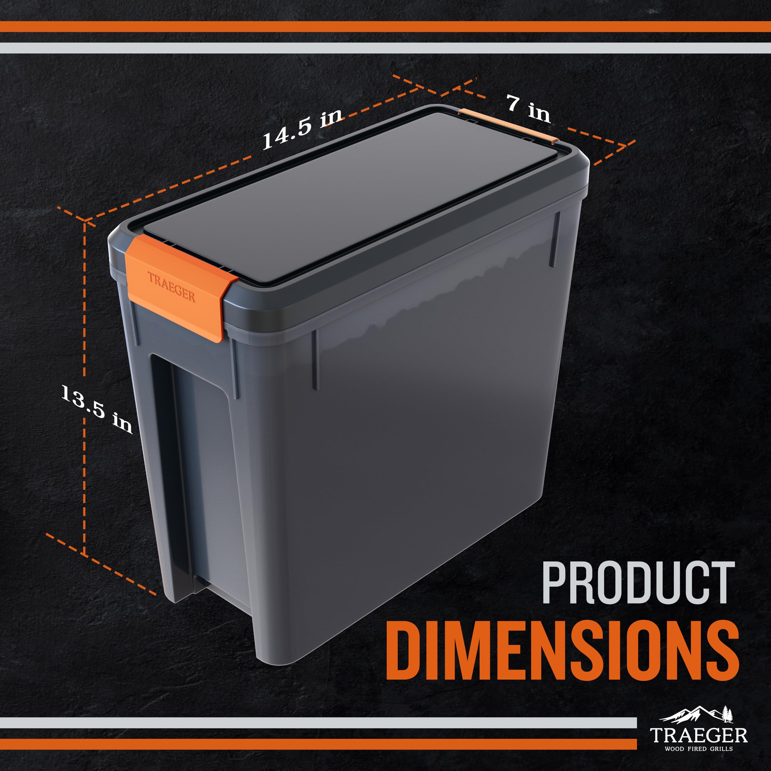 Traeger locking lid close-up demonstrating airtight seal for moisture protection