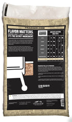 Traeger close-up of wood pellet texture, demonstrating consistent density