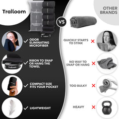 Trailoom folded rolled size in hand demonstrating portable pocket convenience