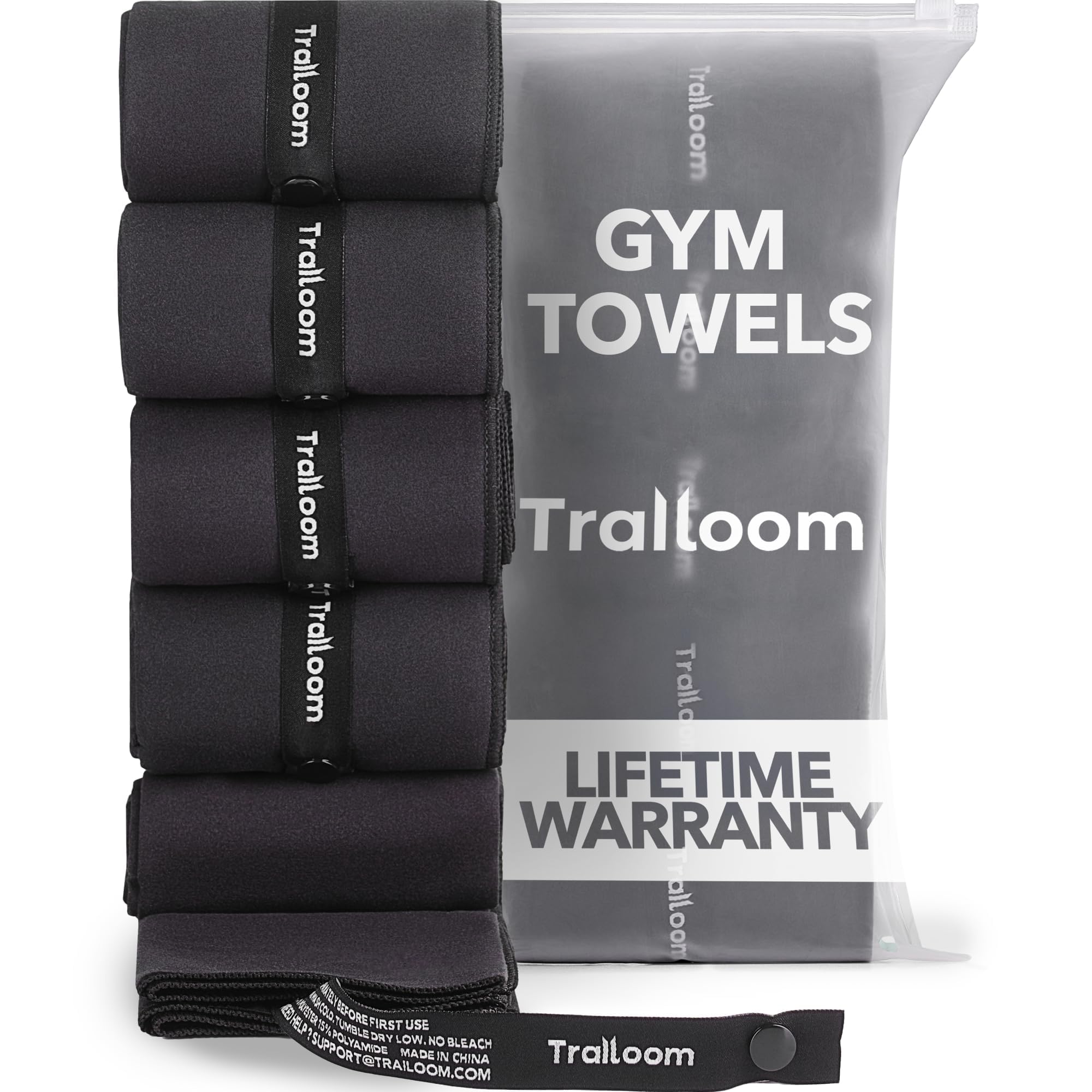 Trailoom front packaging showing five compact quick-dry towels for convenience