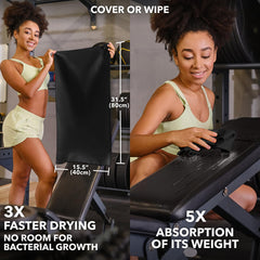 Trailoom snapped to gym bag clip illustrating easy access and portability
