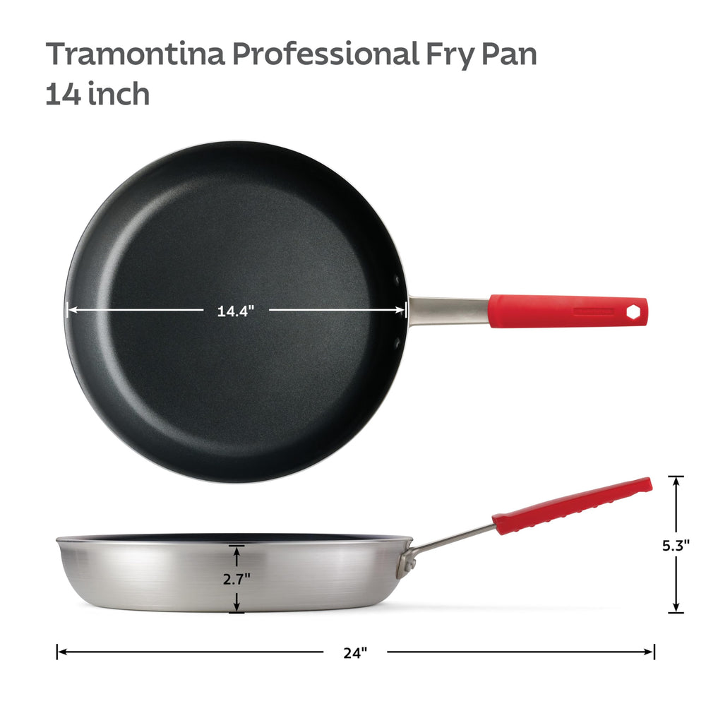 Tramontina nonstick surface detail demonstrating reinforced coating for easy release