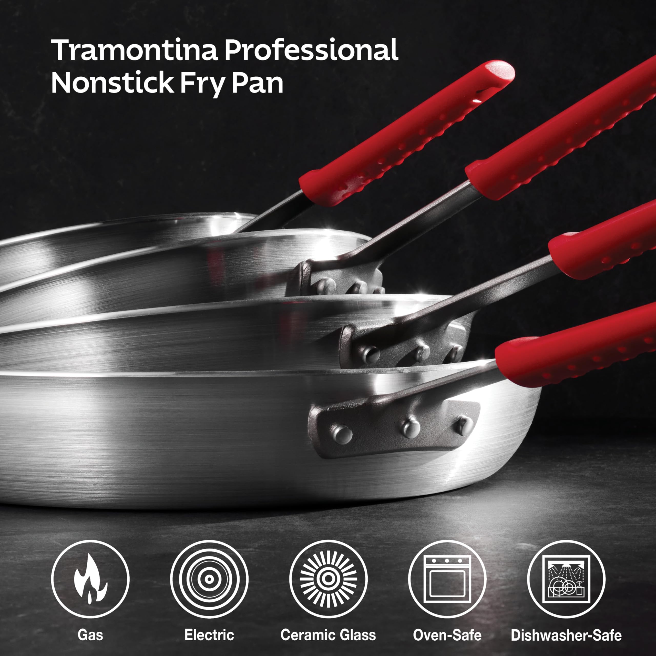Tramontina pan inside oven illustrating oven-safe design up to 400°F benefit