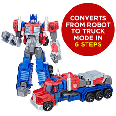 Transformers Optimus Prime close-up of sculpted head and paintwork for display appeal