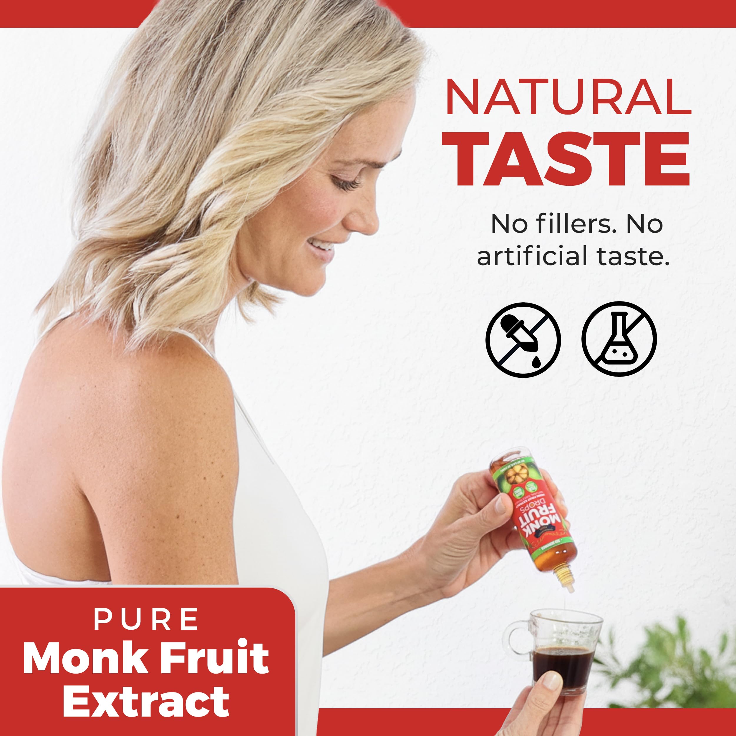 Transparency Foods close-up dropper dispensing precise liquid sweetener drops